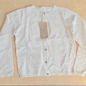 Next White Cardigan Sweater Classic Knit